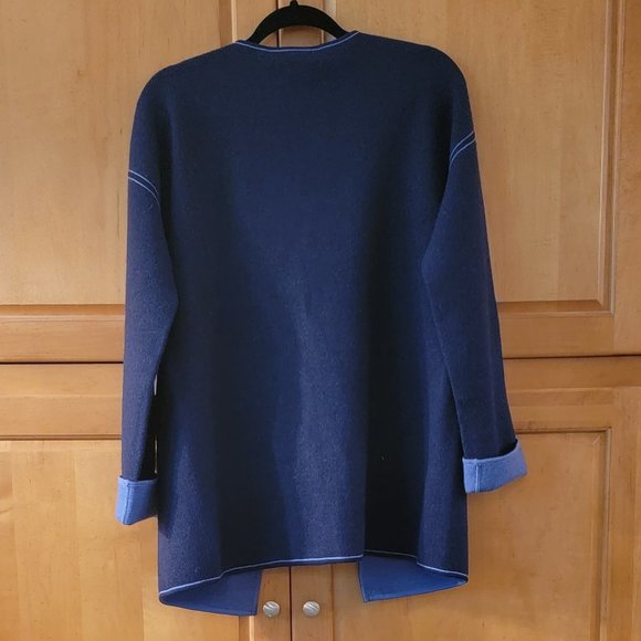 ** NWT ** Modern Soul Reversible Wool Open Front Cardigan/Jacket - Picture 6 of 9